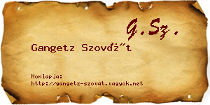 Gangetz Szovát névjegykártya